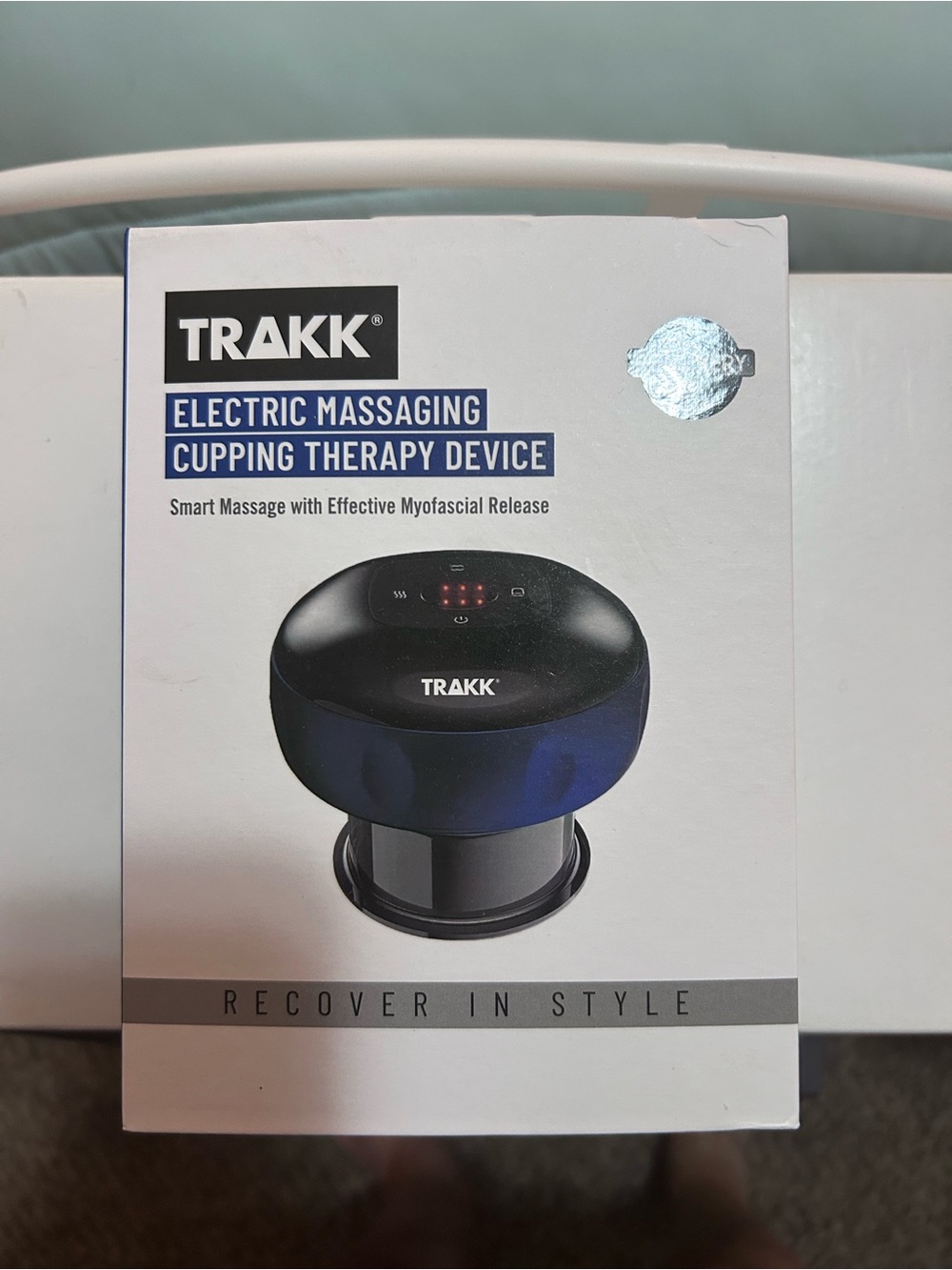 Electric Massaging Cupping Therapy Device - Black/Blue